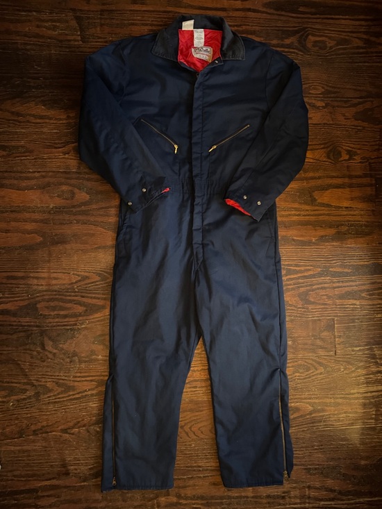 Walls Other - Vintage Walls Blizzard-Pruf Blue Jumpsuit with Red Lining and Corduroy Collar XL